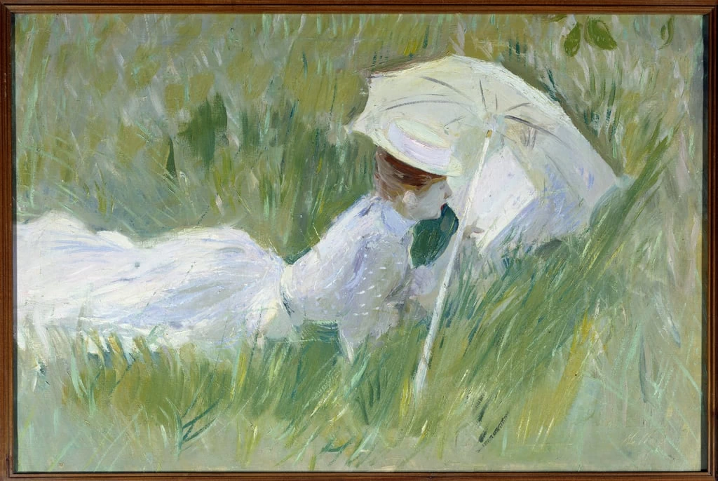 Ritratto della moglie distesa nell'erba - Musee des Beaux, Arts, Rouen